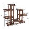 GIVIMO 6 Tier Wooden Shelf Storage Plant Rack Stand - Image 9