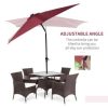Streamdale Furniture 9ft Solar LED Patio Umbrella with Tilt & Crank - Image 5