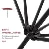 Streamdale Furniture 9ft Solar LED Patio Umbrella with Tilt & Crank - Image 6