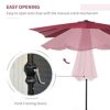 Streamdale Furniture 9ft Solar LED Patio Umbrella with Tilt & Crank - Image 7