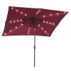 Streamdale Furniture 9ft Solar LED Patio Umbrella with Tilt & Crank