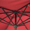 Streamdale Furniture 9ft Solar LED Patio Umbrella with Tilt & Crank - Image 9