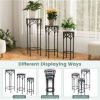 SUGIFT Decorative Flower Display Holder with Ceramic Top for Patio - Image 2