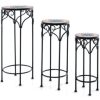 SUGIFT Decorative Flower Display Holder with Ceramic Top for Patio
