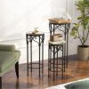 SUGIFT Decorative Flower Display Holder with Ceramic Top for Patio - Image 8