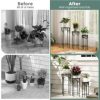SUGIFT Decorative Flower Display Holder with Ceramic Top for Patio - Image 9