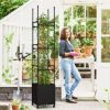SUGIFT Raised Garden Bed with Obelisk Trellis and 3 Heights & Detachable PE - Image 7