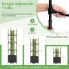 SUGIFT Raised Garden Bed with Obelisk Trellis and 3 Heights & Detachable PE - Image 9