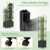 SUGIFT Raised Garden Bed with Obelisk Trellis and 3 Heights & Detachable PE - Image 11
