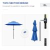 Streamdale Furniture Patio Umbrella with Crank and Tilt, 9FT, 3 Tiers, Dark Blue - Image 5