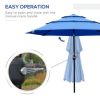 Streamdale Furniture Patio Umbrella with Crank and Tilt, 9FT, 3 Tiers, Dark Blue - Image 4