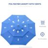 Streamdale Furniture Patio Umbrella with Crank and Tilt, 9FT, 3 Tiers, Dark Blue - Image 3