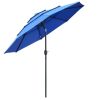 Streamdale Furniture Patio Umbrella with Crank and Tilt, 9FT, 3 Tiers, Dark Blue