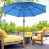 Streamdale Furniture Patio Umbrella with Crank and Tilt, 9FT, 3 Tiers, Dark Blue - Image 6