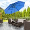 Streamdale Furniture Patio Umbrella with Crank and Tilt, 9FT, 3 Tiers, Dark Blue - Image 7
