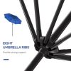 Streamdale Furniture Patio Umbrella with Crank and Tilt, 9FT, 3 Tiers, Dark Blue - Image 9