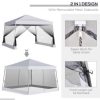 Streamdale Furniture Adjustable Slant Leg Pop Up Canopy Tent with Netting and Carry Bag - Image 4