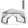 Streamdale Furniture Adjustable Slant Leg Pop Up Canopy Tent with Netting and Carry Bag - Image 6