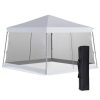 Streamdale Furniture Adjustable Slant Leg Pop Up Canopy Tent with Netting and Carry Bag