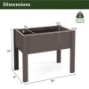 Costway Raised Garden Bed with Water Level Indicator Drainage Hole for Vegetables Outdoor - Image 3