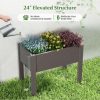 Costway Raised Garden Bed with Water Level Indicator Drainage Hole for Vegetables Outdoor - Image 4