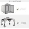 Streamdale Furniture 9.6' x 11.6' Patio Gazebo with Netting and Steel Frame - Image 5