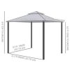 Streamdale Furniture 9.6' x 11.6' Patio Gazebo with Netting and Steel Frame - Image 9