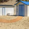SUGIFT 7 FT Wooden Garden Pathway Roll Out Curved Fir Wood Walkway with Anti - Image 2