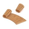 SUGIFT 7 FT Wooden Garden Pathway Roll Out Curved Fir Wood Walkway with Anti
