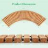 SUGIFT 7 FT Wooden Garden Pathway Roll Out Curved Fir Wood Walkway with Anti - Image 7
