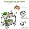 GIVIMO Heavy Duty Metal Flower Cart Plant Stand - Image 6