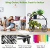 GIVIMO Heavy Duty Metal Flower Cart Plant Stand - Image 8