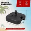 SKONYON Fillable Patio Umbrella Base with Handle Fit 1.5 Inch Umbrella Poles - Image 4