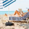 SKONYON Fillable Patio Umbrella Base with Handle Fit 1.5 Inch Umbrella Poles - Image 9