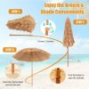 SKONYON 8 Feet Patio Thatched Tiki Umbrella Hawaiian Hula Beach Umbrella - Image 9