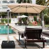 SKONYON 260 lbs Offset Patio Umbrella Base with Wheels Sand Water Filled - Image 4