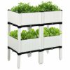 Set of 4 Elevated Flower Vegetable Herb Grow Planter Box - Image 4