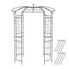 SKONYON Birdcage Shape Gazebo for Climbing Plants and Wedding Ceremony Decoration - Image 7