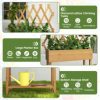 SKONYON Wooden Rolling Raised Garden Bed with Trellis and Storage Shelf - Image 10
