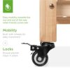 Best Choice Products Raised Garden Bed 48x24x32in Wood Mobile Elevated Planter w/ Wheel Locks, Shelf, Liner - Image 2