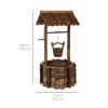 Best Choice Products Rustic Wooden Wishing Well Planter Outdoor Home Decor for Patio, Garden, Yard w/ Hanging Bucket - Image 7