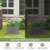 2 Pack Square Planter Box with Drainage Gaps for for Front Porch Garden Balcony - Image 3