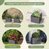2 Pack Square Planter Box with Drainage Gaps for for Front Porch Garden Balcony - Image 8