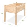 Best Choice Products Best Choice Product 48x24x30in Raised Garden Bed, Elevated Wooden Planter for Yard w/ Foot Caps, Liner - Image 5