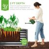 Best Choice Products 6x3x2ft Outdoor Metal Raised Garden Bed, Planter Box for Vegetables, Flowers, Herbs - Image 3