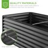Best Choice Products 6x3x2ft Outdoor Metal Raised Garden Bed, Planter Box for Vegetables, Flowers, Herbs - Image 5