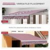 Streamdale Furniture 10' x 8' Retractable Awning, Patio Awnings, Sunshade Shelter w/ Manual Crank Handle, UV & Water - Image 4