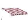 Streamdale Furniture 10' x 8' Retractable Awning, Patio Awnings, Sunshade Shelter w/ Manual Crank Handle, UV & Water