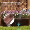 Streamdale Furniture Raised Garden Bed with Trellis Lattice, Wood Planter Box with Self Draining Gap, Freestanding Trellis Planter for Climbing Plants, Vines, Flowers, 29.5" x 13.25" x 53.25", Light Brown - Image 3