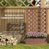 Streamdale Furniture Raised Garden Bed with Trellis Lattice, Wood Planter Box with Self Draining Gap, Freestanding Trellis Planter for Climbing Plants, Vines, Flowers, 29.5" x 13.25" x 53.25", Light Brown - Image 6